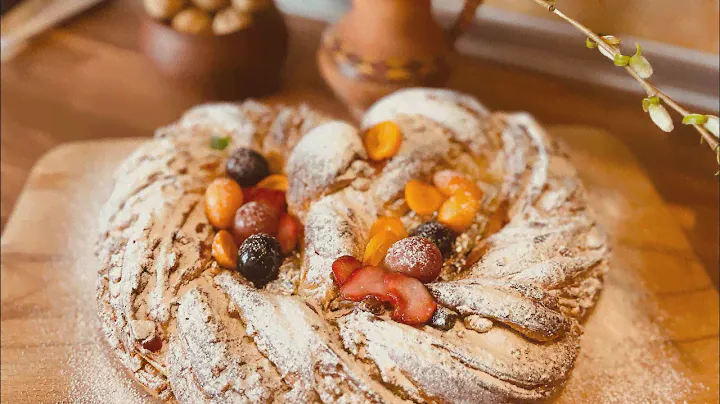 Гигантский Крендель Пирог Cake Очень нежный Простой рецепт Быстрый #крендель #croissant #buns